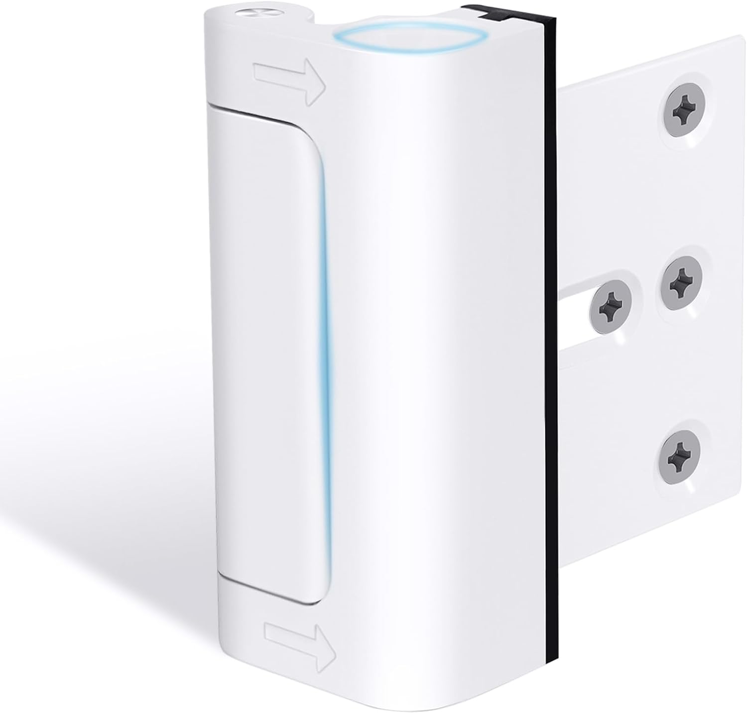 51TMjBhSt2L._AC_SL1500_ Door Reinforcement Lock Withstands 800lbs of Force - White Extra Proof Door Lock for Kids Safety Drilling Required - Image 1