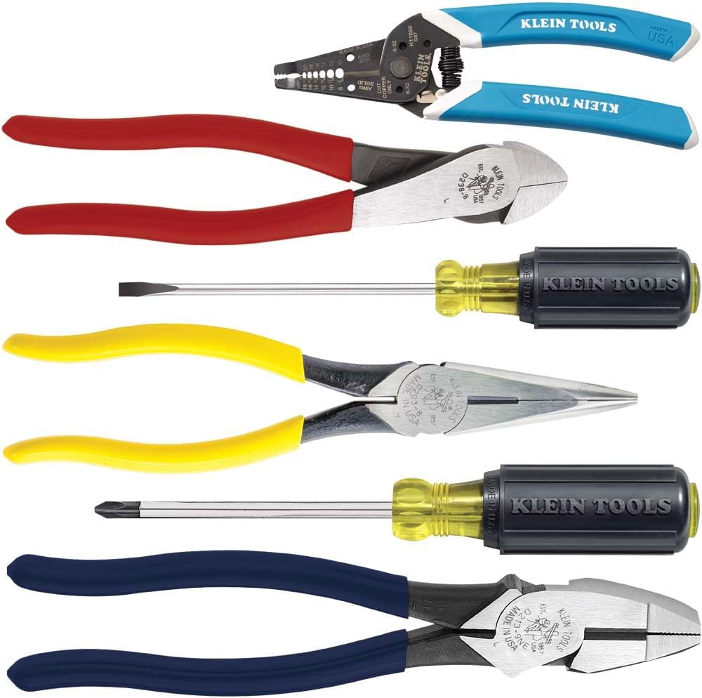 61PqdNRLzWL._AC_SL1000_ Klein Tools 80080 Hand Tool Kit includes 2 Screwdrivers - Image 1