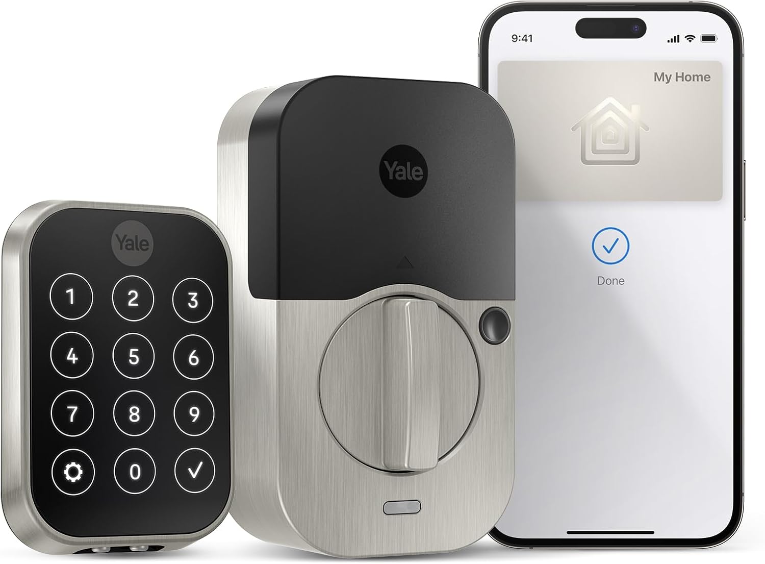 61ulw-SV40L._AC_SL1500_ Yale Security Assure Lock 2 Plus Apple Home Keys (Tap to Open) Deadbolt - Image 1