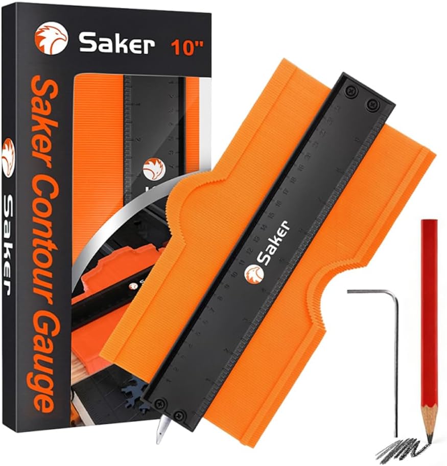 61yJmyPOHKL._AC_SL1000_ Saker Contour Gauge (10 Inch) Profile Tool with Adjustable Lock - Image 1