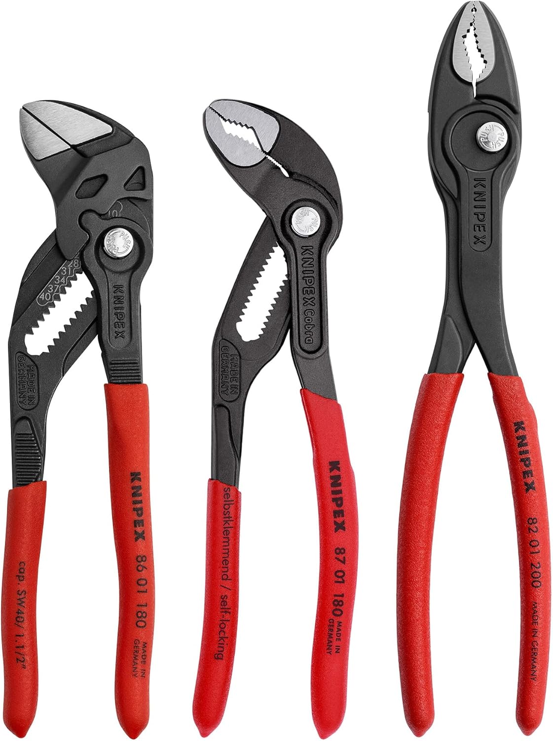 71Gfs4fp-L._AC_SL1500_ KNIPEX Tools 9K 00 80 156 US 3 Pc Top Selling Pliers Set - Image 1