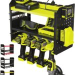 BUILTSTRONG Power Tool Organizer Wall Mount – 3-Tier Heavy-Duty Steel Rack