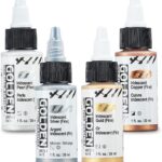 Golden Acrylics High Flow Acrylic Paint Set - 4 Iridescent Metallic Colors
