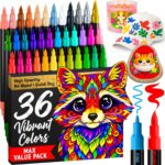 ARTISTRO 36 Acrylic Paint Markers - Paint Pens for Drawing