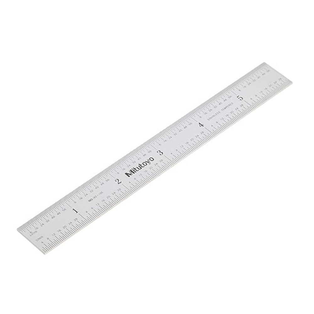 Untitled-design-2025-04-21T170236.883.png Mitutoyo 182-105, Steel Rule, 6" X 150mm - Image 1
