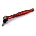 Titan Tools 11321 1/4-Inch Drive x 4-Inch 90-Tooth Swivel Head Micro Ratcheting Bit Driver - Red